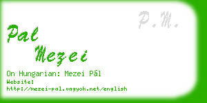 pal mezei business card